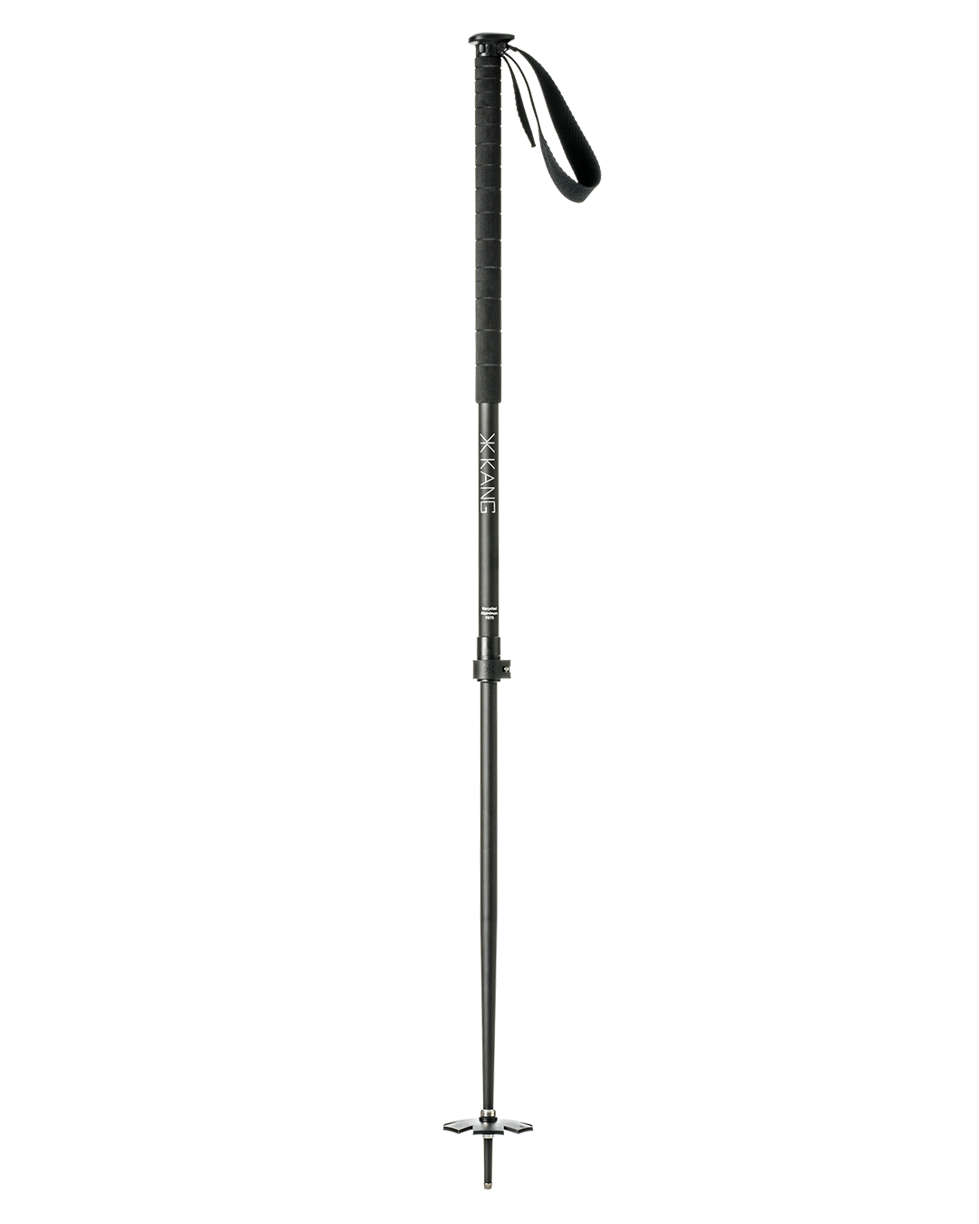 Kang poles telescopic ski pole made of recycled aluminium in black