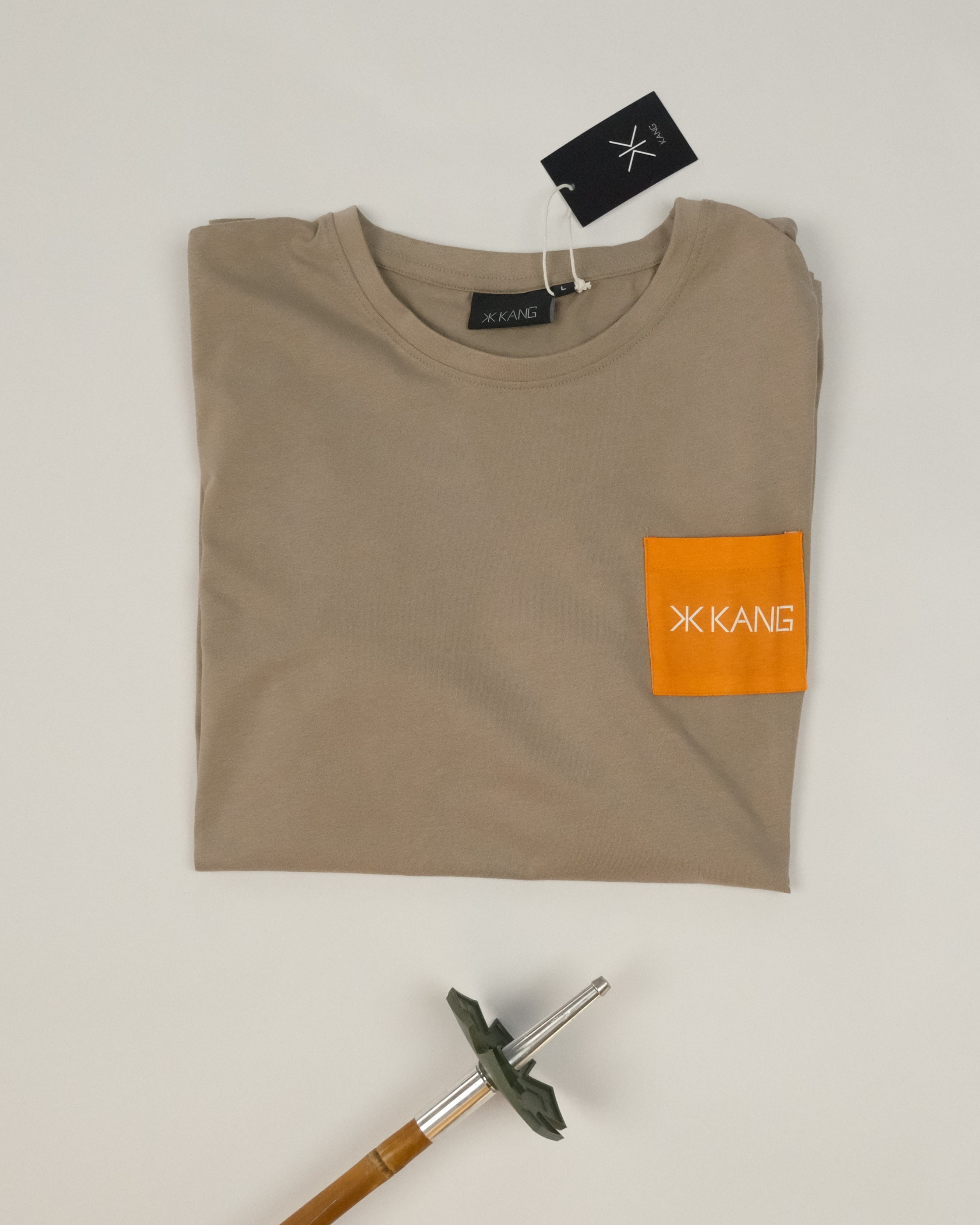 Kang Pocket T-Shirt, kaki
